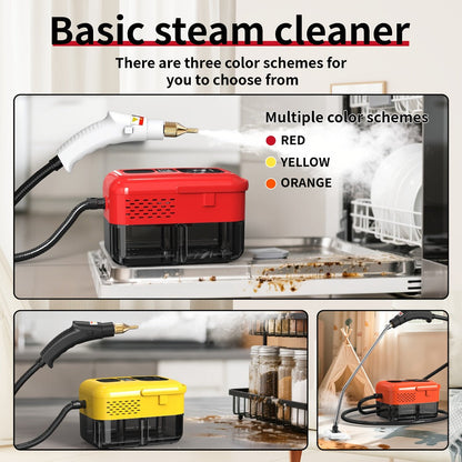 Steam Cleaner Handheld High Pressure Portable, Deep Clean for Kitchen Grease Range Hood Sofa Tile Grout Car AC Washing Machine