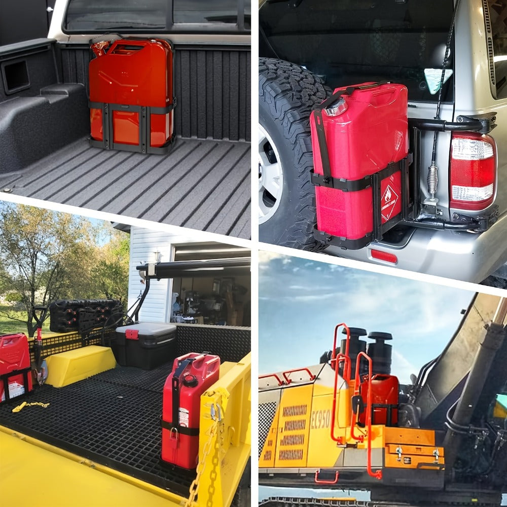 Jerry Can Holder Mount 5 Gallon 20L NATO Style Steel Gas Can Lockable Mounting Bracket for Jeep Truck RV Motorcycle Overlanding Camping