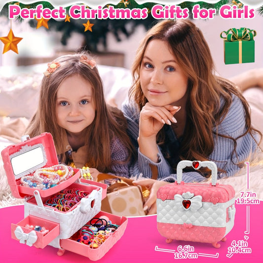 Kids Jewelry & Dress-Up Set 152 PCS, Costume Jewelry Hair Clips Bands & Accessories for Girls Ages 3+