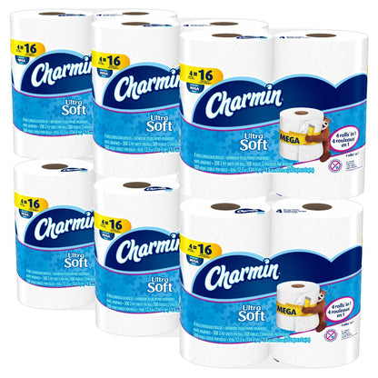 Charmin Ultra Toilet Paper Mega Roll - 2-Ply 200 Sheets per Roll, & Strong Bath Tissue, Available in Mega
