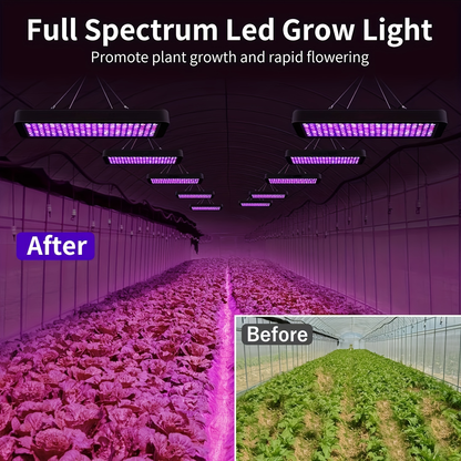 LED Grow Light 1000W Full Spectrum, Dual-Switch Plant Light for Veg & Bloom, Hydroponic Hanging Grow Lamp for Indoor Greenhouse