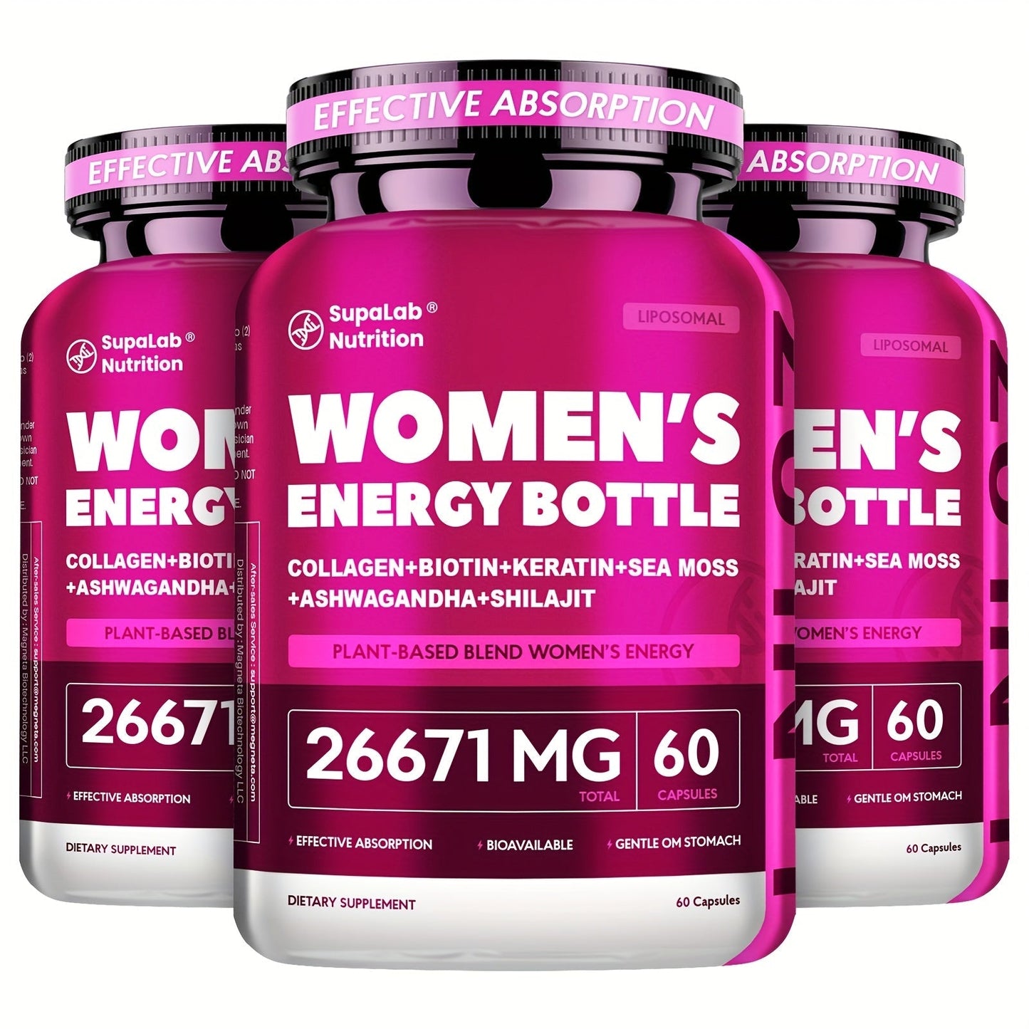 Women's Multivitamin 20-in-1 with Sea Moss, Shilajit & Ashwagandha, Daily Energy, Hormonal Balance
