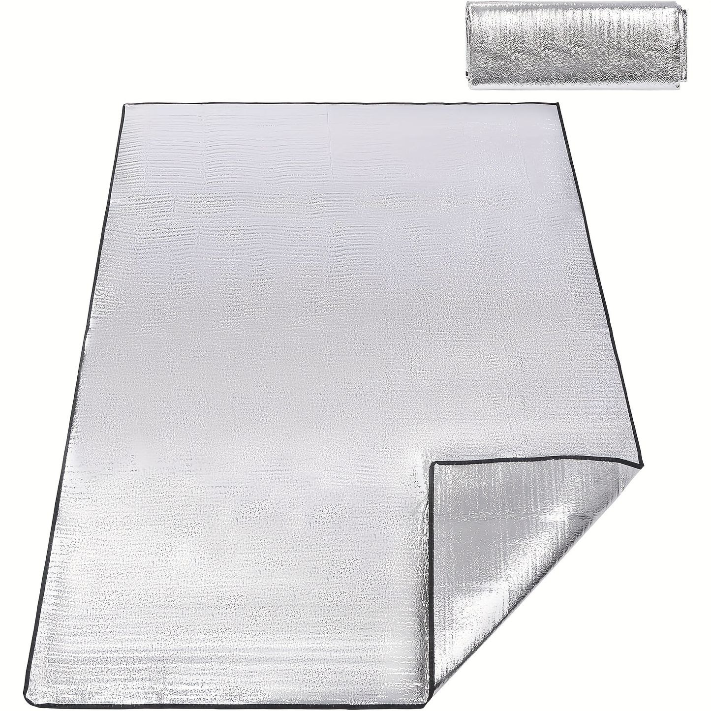 Insulated Camping Mat 2-Pack Aluminum Foil EPE Foam Foldable Moisture-Proof Outdoor Picnic Mat 78x39in – Portable Lightweight All-Season
