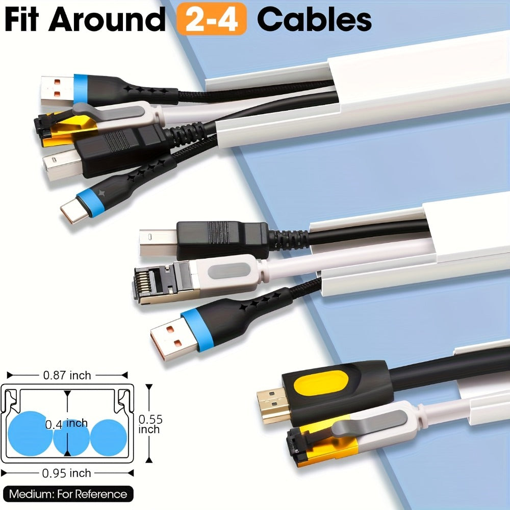 Cable Raceway Cord Hider for Wall Paintable White Self-Adhesive No-Drill for an Everyday Personal Care Routine