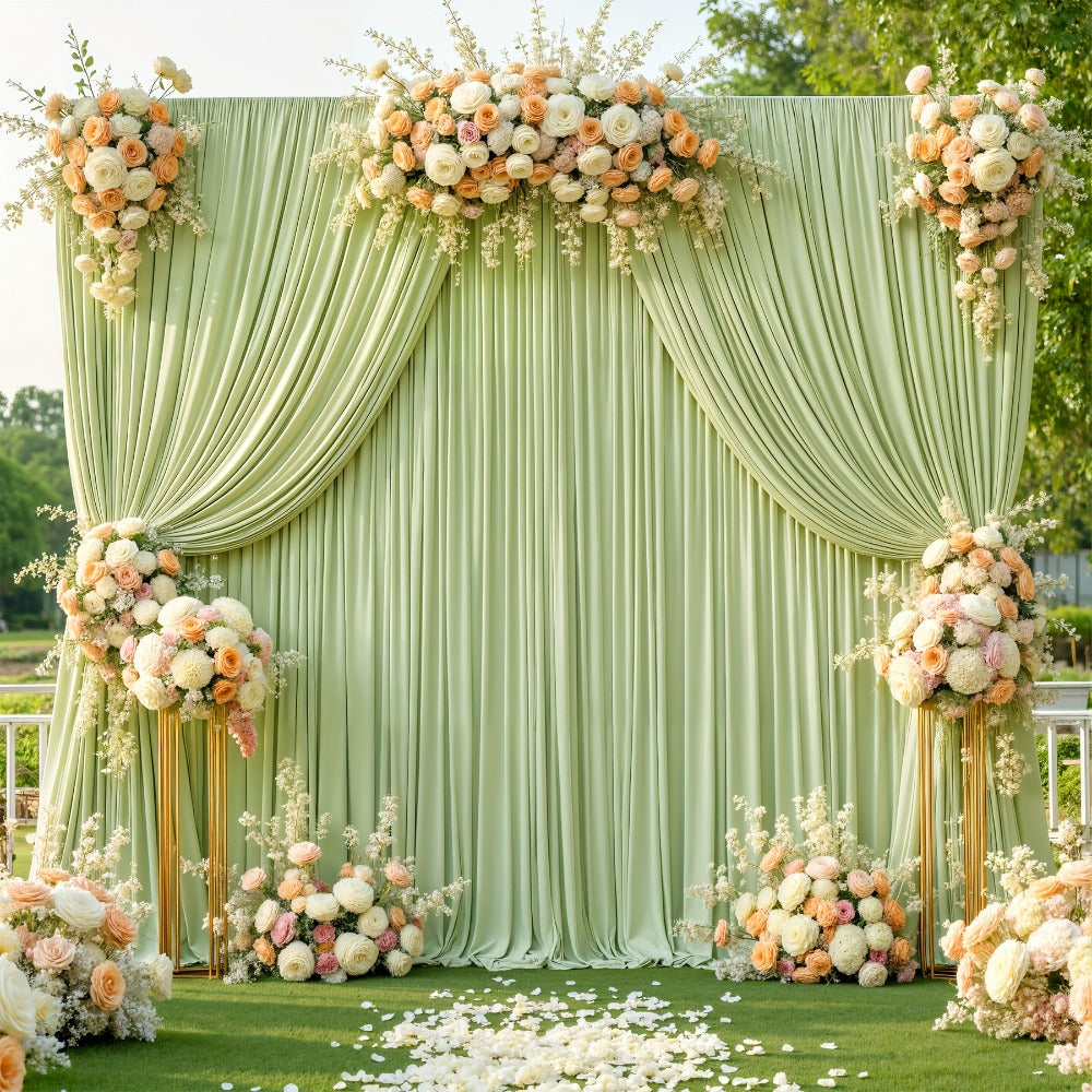 Elegant Fabric Backdrop Curtains 4pcs with Poles 59x85in Non-Transparent Wrinkle-Free Party Photo for an Everyday Personal Care Routine