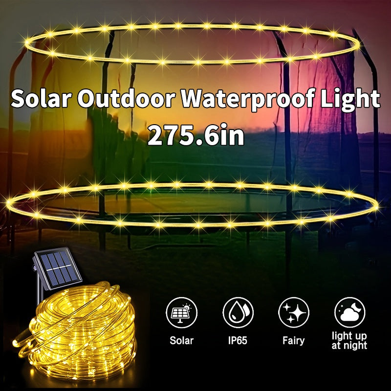Solar Trampoline Lights for Kids – IP65 Waterproof LED Trampoline Accessories, 8 Dynamic Modes, Solar Powered Outdoor Light for 8-16ft