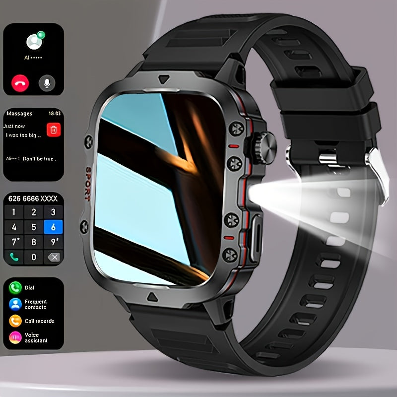 Smartwatch Men's Outdoor LED backlit touchscreen with Wireless Calling & LED Display, USB Charging, Multiple Sport Modes, Heart Rate