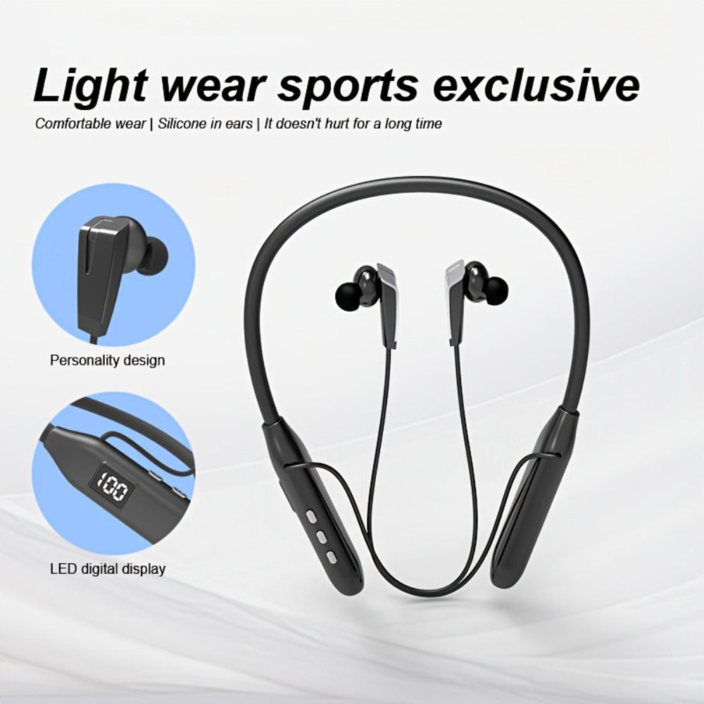 Neckband Sport Bluetooth Earphones Wireless In-Ear Flexible Neckband Extra Long Battery Life for an Everyday Personal Care Routine