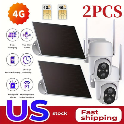 4G Cellular Game Camera Solar Powered – 2K Live View, 0.02s Motion Trigger, Night Vision, No WiFi Needed for Hunting & Wildlife