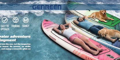 11ft SUP Board Inflatable Stand Up Paddle Board – Non-Slip Deck, Wide Stance, Heavy-Duty for Adults Beginners Experts
