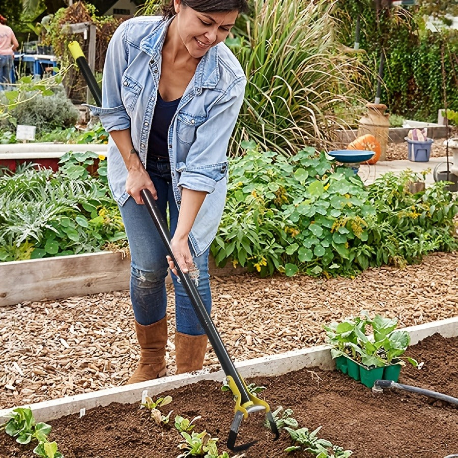Adjustable Stirrup Hoe Garden Tool with Loop Head, Sectional Handle and 4.5-, 6- or 7.5-Foot Lengths