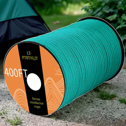 Paracord Tent Rope 7-Core Multi-Purpose Outdoor Rope – 100ft / 164ft / 328ft Camping Guy Line, Tent Tie-Down, Hanging Rope