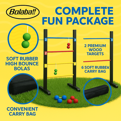 Outdoor Lawn Toss Game Set – Washer Toss & Ladder Toss for Backyard Party, Portable Yard Games for Adults Kids Family
