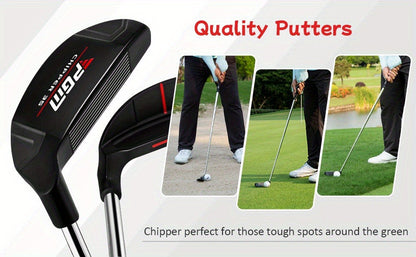 Golf Chipper Club Stainless Steel Head Regular Flex Steel Shaft 35 or 43 Degree Loft Blade Putter for Men Women Short Game Chipping Putting