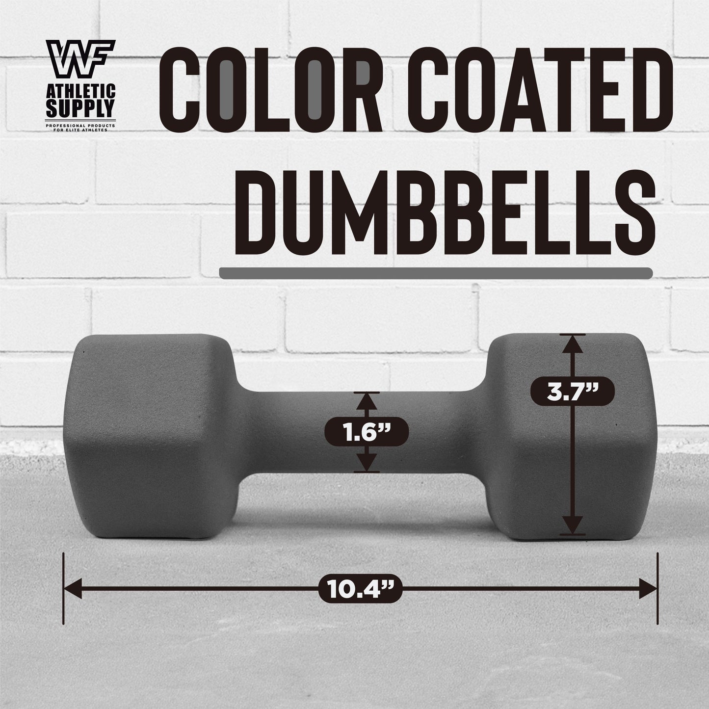 Neoprene Dumbbells Pair with Non-Slip Hex Shape – Color-Coded Hand Weights for Women & Men, Strength Training, Home Gym & Aerobics