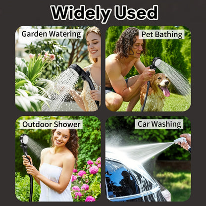 Portable Camping Shower 6000mAh IPX7 120-Min Runtime for Camping, Travel and Outdoor Use, with the Listed Configuration