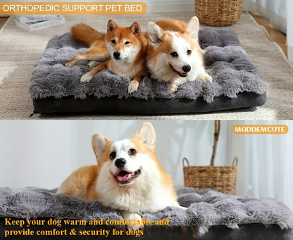 Orthopedic Dog Bed for Large Dogs – XL XXL Memory Foam Pet Bed with Removable Washable Cover, Anti-Slip Base