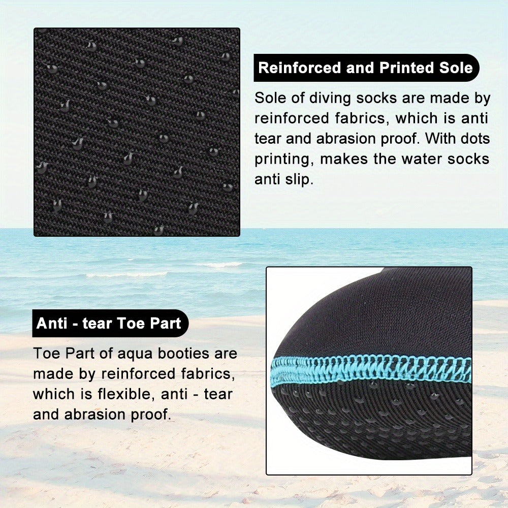 Neoprene Wetsuit Socks 3.5mm – High & Low Cut Water Booties, Non-Slip Anti-Abrasion for Diving Snorkeling Kayaking Beach Volleyball Surfing