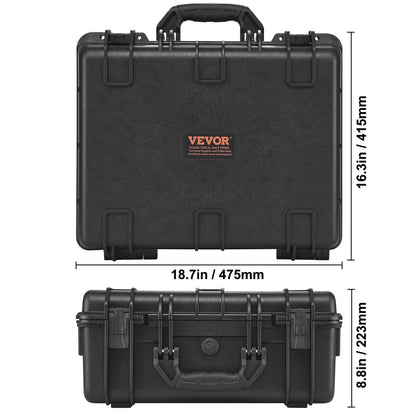 Hard Pistol Case IP67 Waterproof – TSA Approved Lockable Handgun Case with XPE Pre-Cut Foam Lining, Pressure Release Valve & Dual Padlock