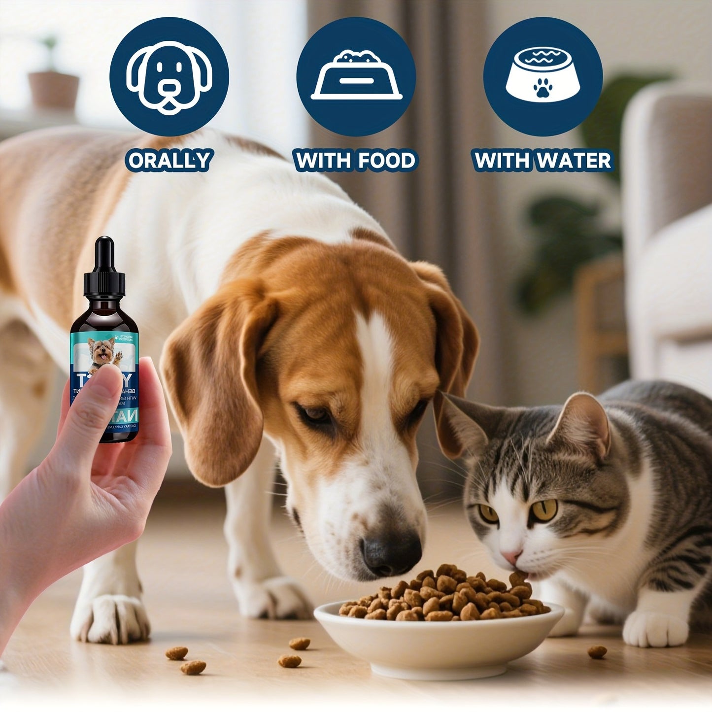 Yeast Supplement Drops for Dogs & Cats – No Odor Formula with Pau D’Arco Bark & Goldenseal Herb Liquid Extract | Easy-to-Use Pet Antifungal