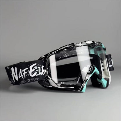 Two-Piece NAFEIB Snow Goggle Set with One Clear Lens and One Colorful Lens in a Single Pairing
