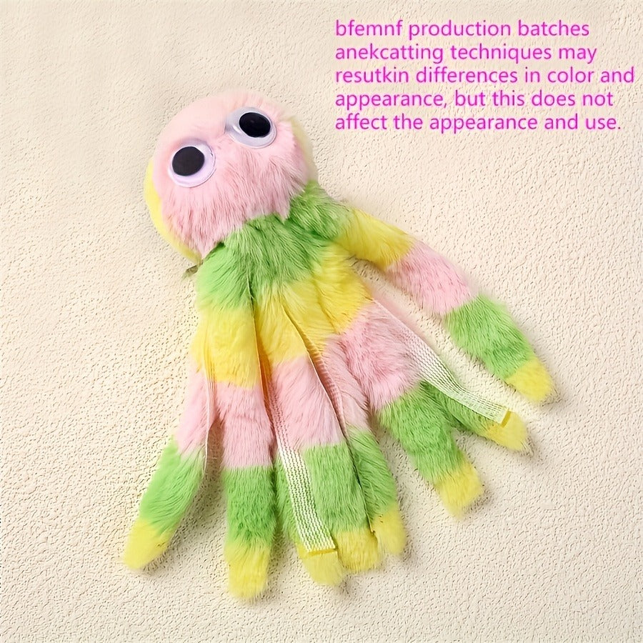 Cat Kick Toy Octopus 5-Pack – Cute Stuffed Chew & Kick Plush Toy for Indoor Cats, Teaser Wand Replacement Heads