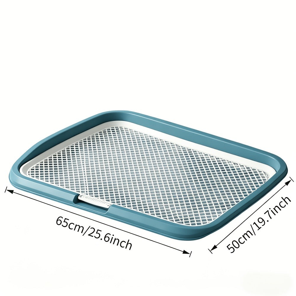 Indoor Dog Potty Tray with Removable Grating – Leak-Proof Puppy Training Toilet, Washable Pee Pad Holder for Apartments
