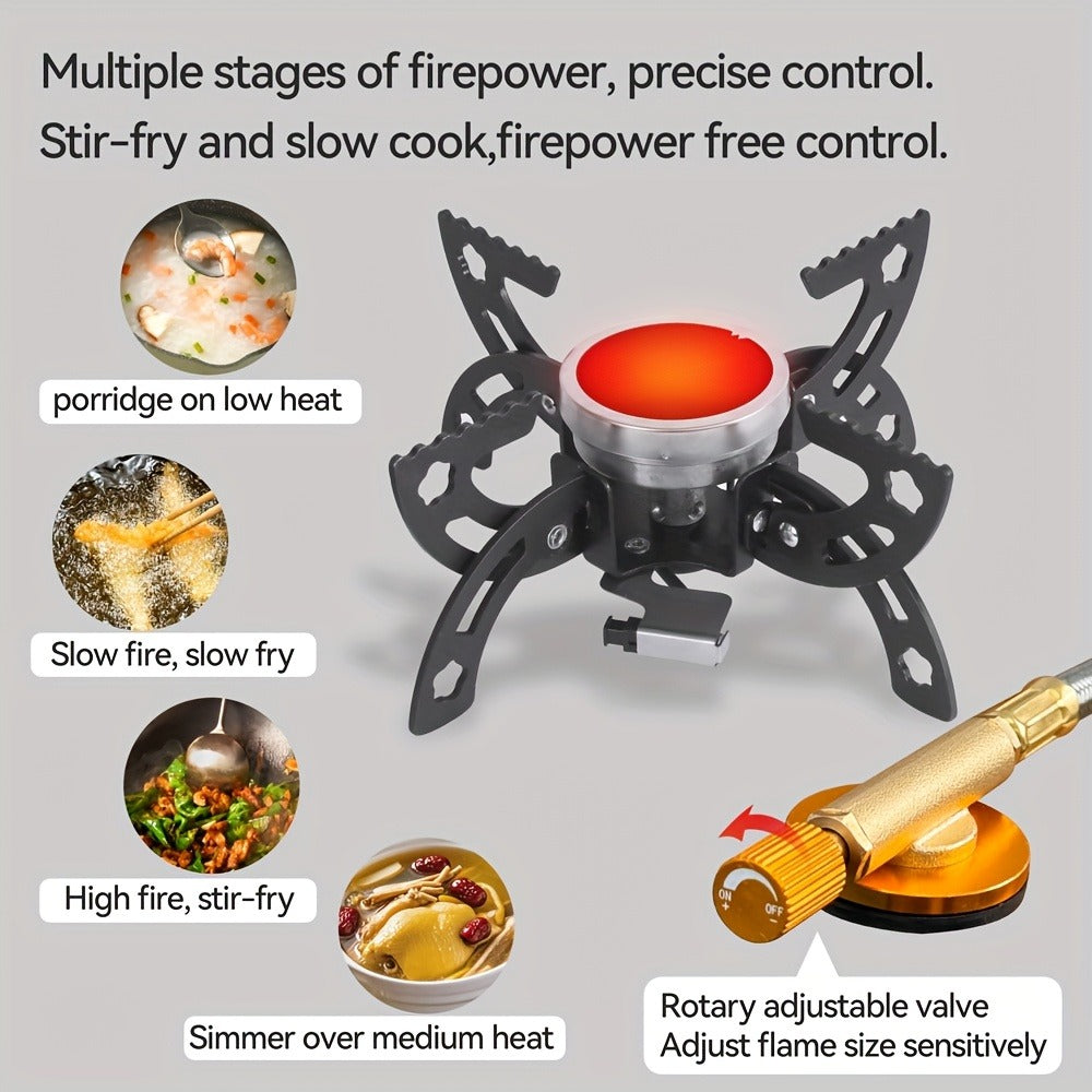 Infrared Camping Stove REDSUN FD1/FD3, 3.0kW Windproof Portable Gas Stove with Collapsible Stand & EVA Case