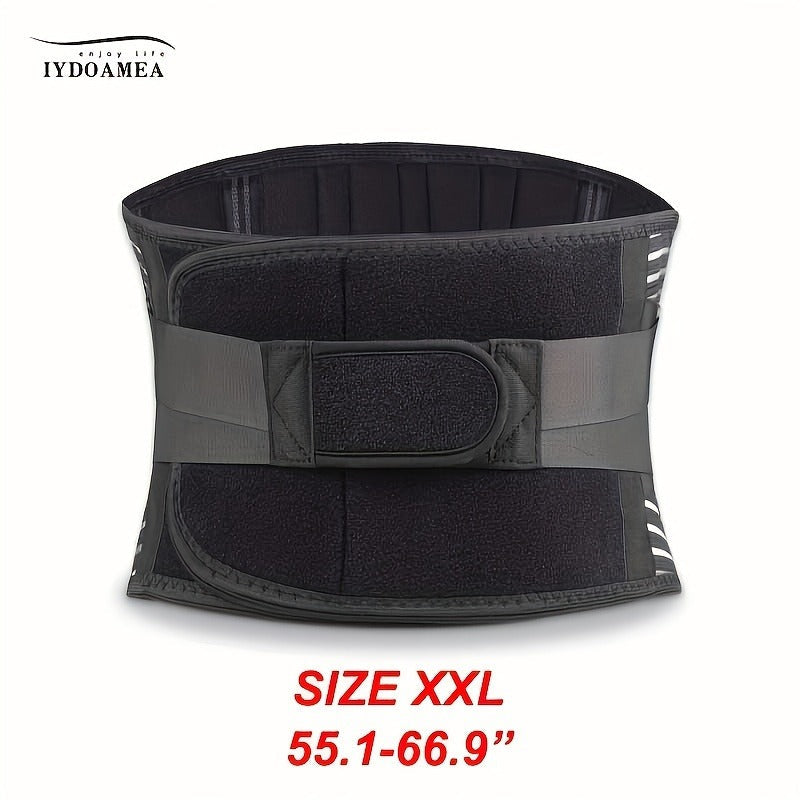 Lumbar Support Belt with 6 Stays & 16-Hole Mesh – Breathable Back Brace for Men Women, Anti-Skid Waist Support for Work