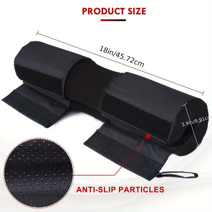 Barbell Squat Pad Set with Wrist Straps & Ankle Straps – Thick Anti-Slip Foam Bar Pad for Hip Thrusts, Squats & Lunges
