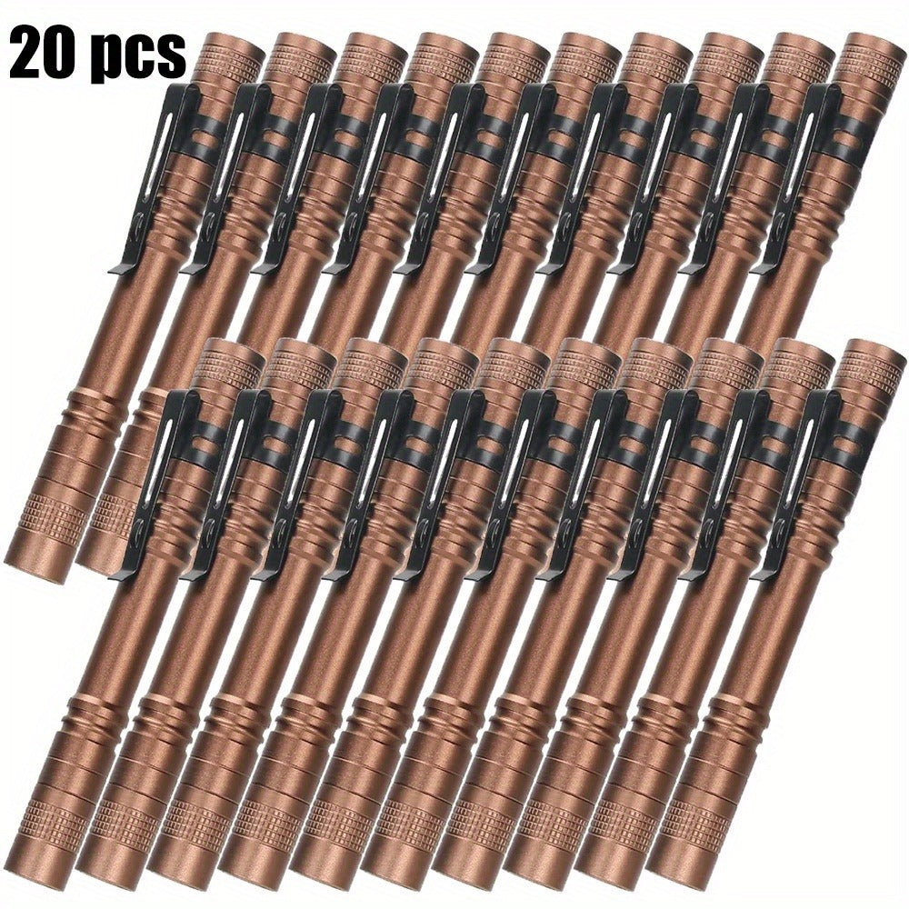 Pen Light Flashlights Bulk Pack with Clip – Mini Slim LED Pocket Torch for Camping, Outdoor, Home & Emergency Use