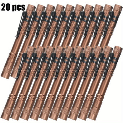 Pen Light Flashlights Bulk Pack with Clip – Mini Slim LED Pocket Torch for Camping, Outdoor, Home & Emergency Use