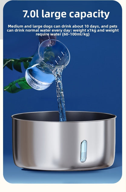 Large Stainless Steel Pet Water Fountain 236oz / 7L – Automatic Cat & Dog Water Dispenser, Multi-Stage Filtration
