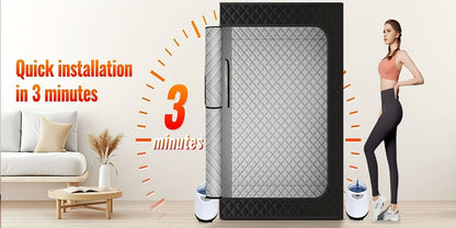 Double Person Sauna Tent 71x49x36in Extra Large 2-Person Steam Sauna Box for Home with 2 Steamers