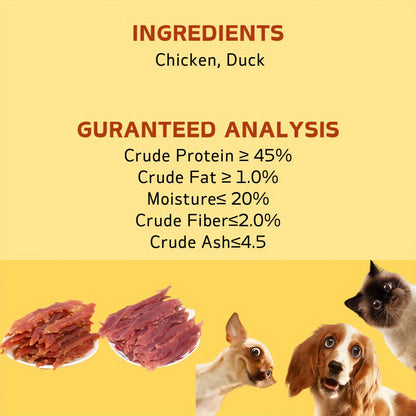 Dog Treats Chicken and Duck Jerky Chews in 200g or 400g Package Options for Dog Reward Use