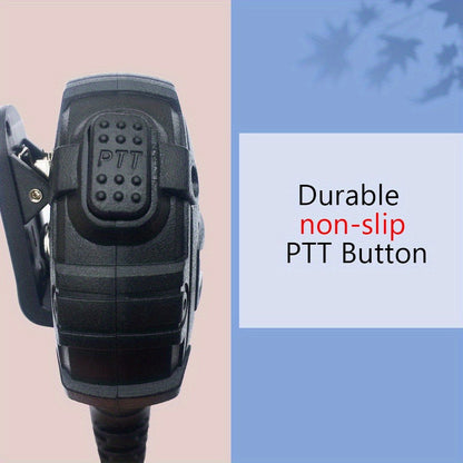 Walkie Talkie Remote Speaker Microphone H3 Lightweight Shoulder Mic PTT for Two Way Radio Clear Communication Outdoor Hiking Camping