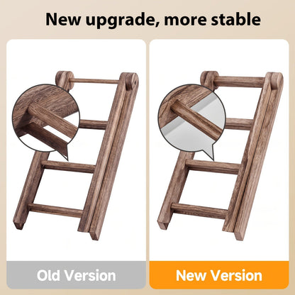 Cake Stand 3 Tier Wooden Serving Tray Farmhouse Dessert Display Cupcake Tower Bread Basket Collapsible Tiered Platter for Wedding Party