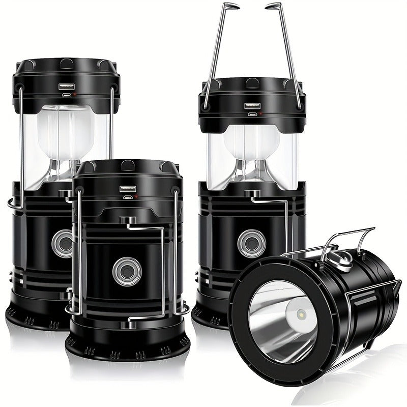 Collapsible Camping Lantern Rechargeable Bulk Set – Foldable USB LED Pendant Light for Camping, Power Outages & Emergency Survival