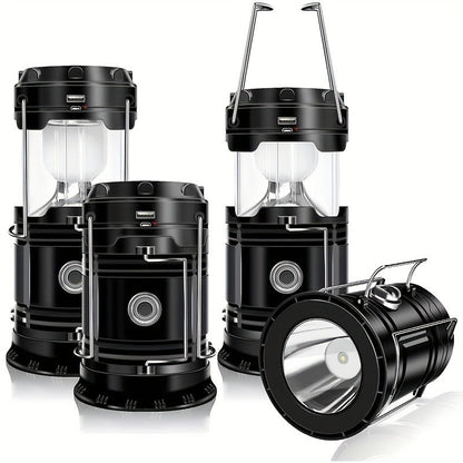 Collapsible Camping Lantern Rechargeable Bulk Set – Foldable USB LED Pendant Light for Camping, Power Outages & Emergency Survival