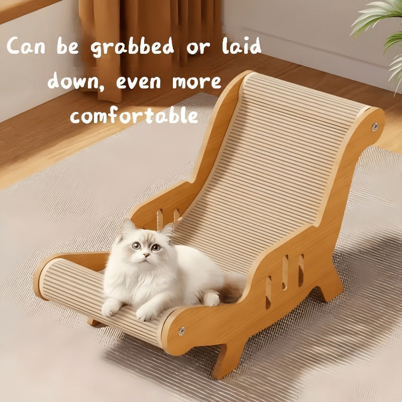 Cat Scratcher Lounge Chair 2-in-1 Natural Sisal Sofa Bed No Shedding Breathable Ultra Durable Oversized Design for Scratching Napping