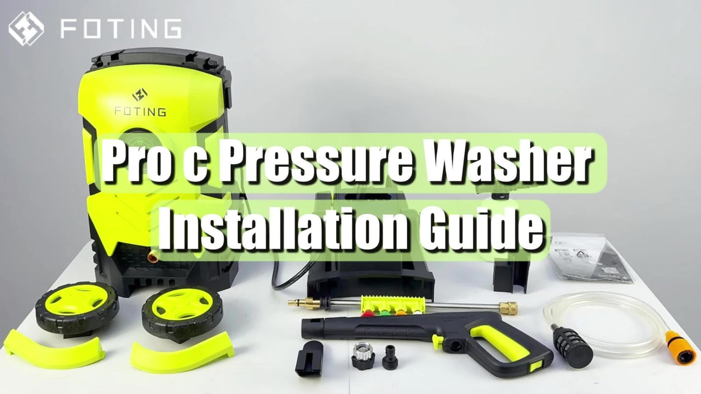 Pressure Washer 5000PSI Electric Power Washer 2.4-3.6GPM Adjustable 8-Level Touch Screen 34" Tall for Garden, Patio and Yard Use