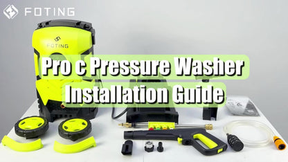 Pressure Washer 5000PSI Electric Power Washer 2.4-3.6GPM Adjustable 8-Level Touch Screen 34" Tall for Garden, Patio and Yard Use
