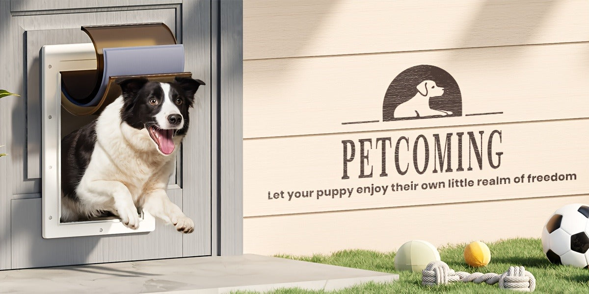 Dog Door 3-Flap Magnetic Pet Door for Interior & Exterior Doors or Wall – Heavy Duty Insulated Doggie Door with Closing Panel