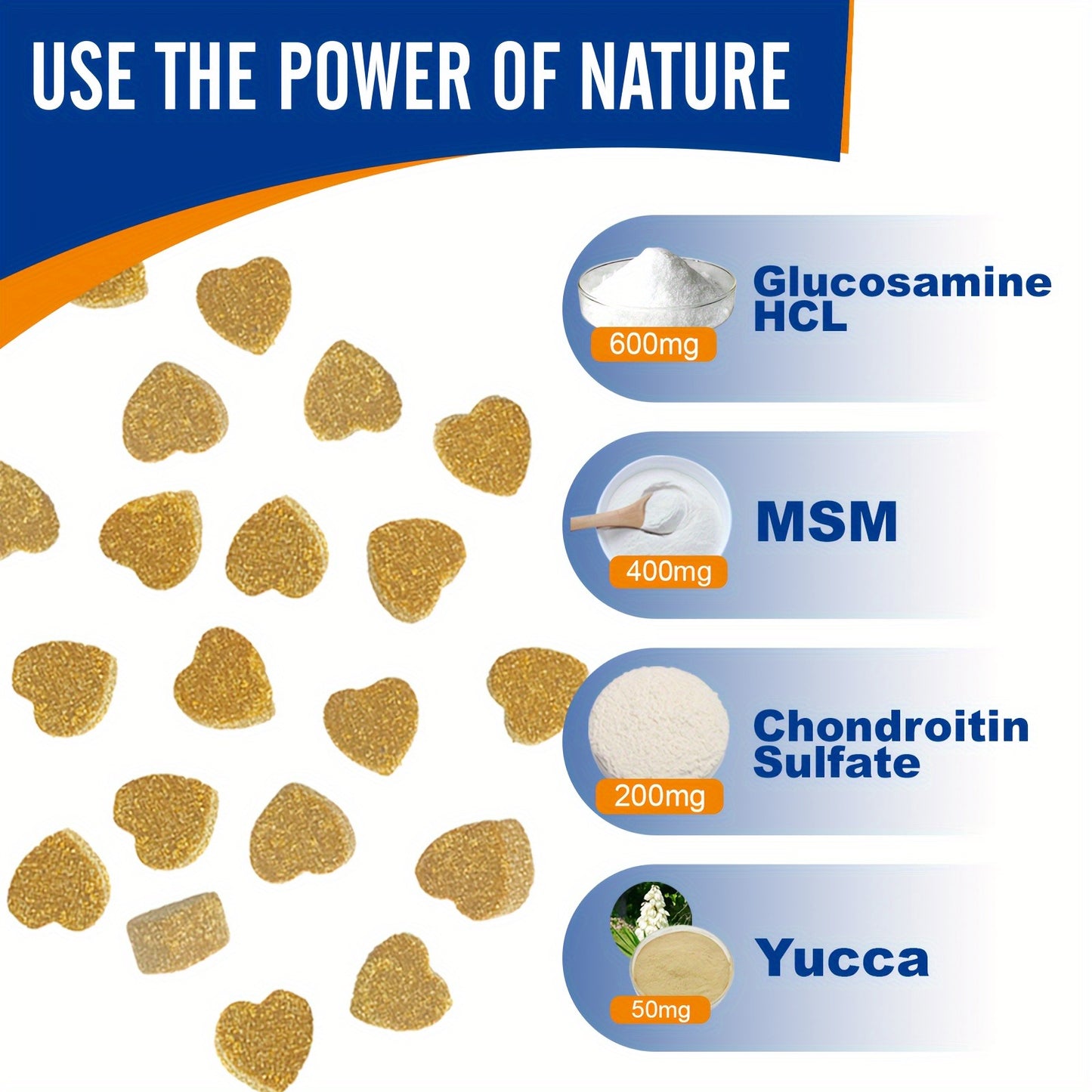 Dog Glucosamine Joint Supplement Chews 120ct | Chicken Flavor Soft Chews with Glucosamine, Chondroitin, MSM & Vitamins for Hip & Joint