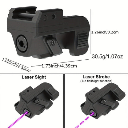 Laser Sight for Picatinny Rail Pistols – Green Red Blue Laser, CNC Aluminum, Low Profile, USB Rechargeable, 5-Hour Runtime