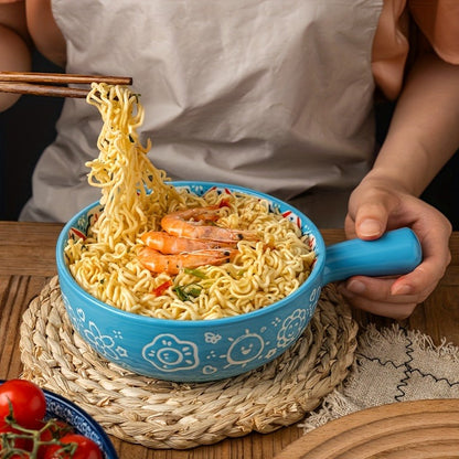 Ceramic Bowl Set with Lids 8-Piece Bohemian Soup Noodle Salad Bowls, for Home Cooking, Dining and Outdoor Meals
