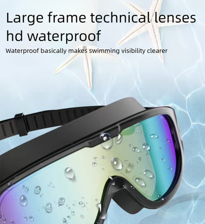 Mirrored Swimming Goggles with Nose Clip, Earplugs and Case in Gold, Pink or Two-Pair Gold-and-Pink Options