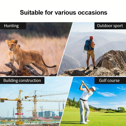 Laser Rangefinder 1000M USB Rechargeable – Hunting & Golf Range Finder with Speed, Altitude & Slope Compensation | M/Yard Switch