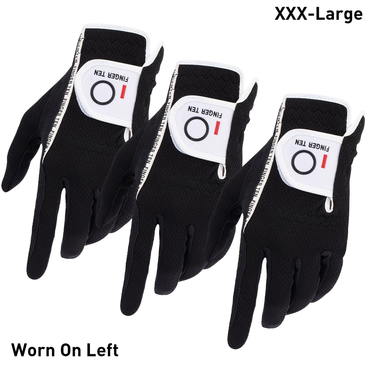 Wet Weather Golf Gloves Rain Grip 3-Pack for Men | Breathable Water-Resistant Golf Gloves for Left & Right Hand
