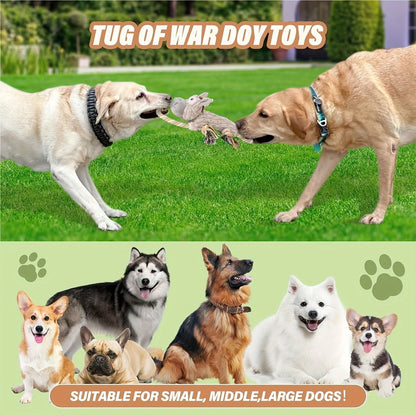Dog Chew Toy Donkey Plush Squeaky Stretch Toy for Dogs – Durable Soft Stuffed Animal Chew Toy for Small Medium Large Dogs